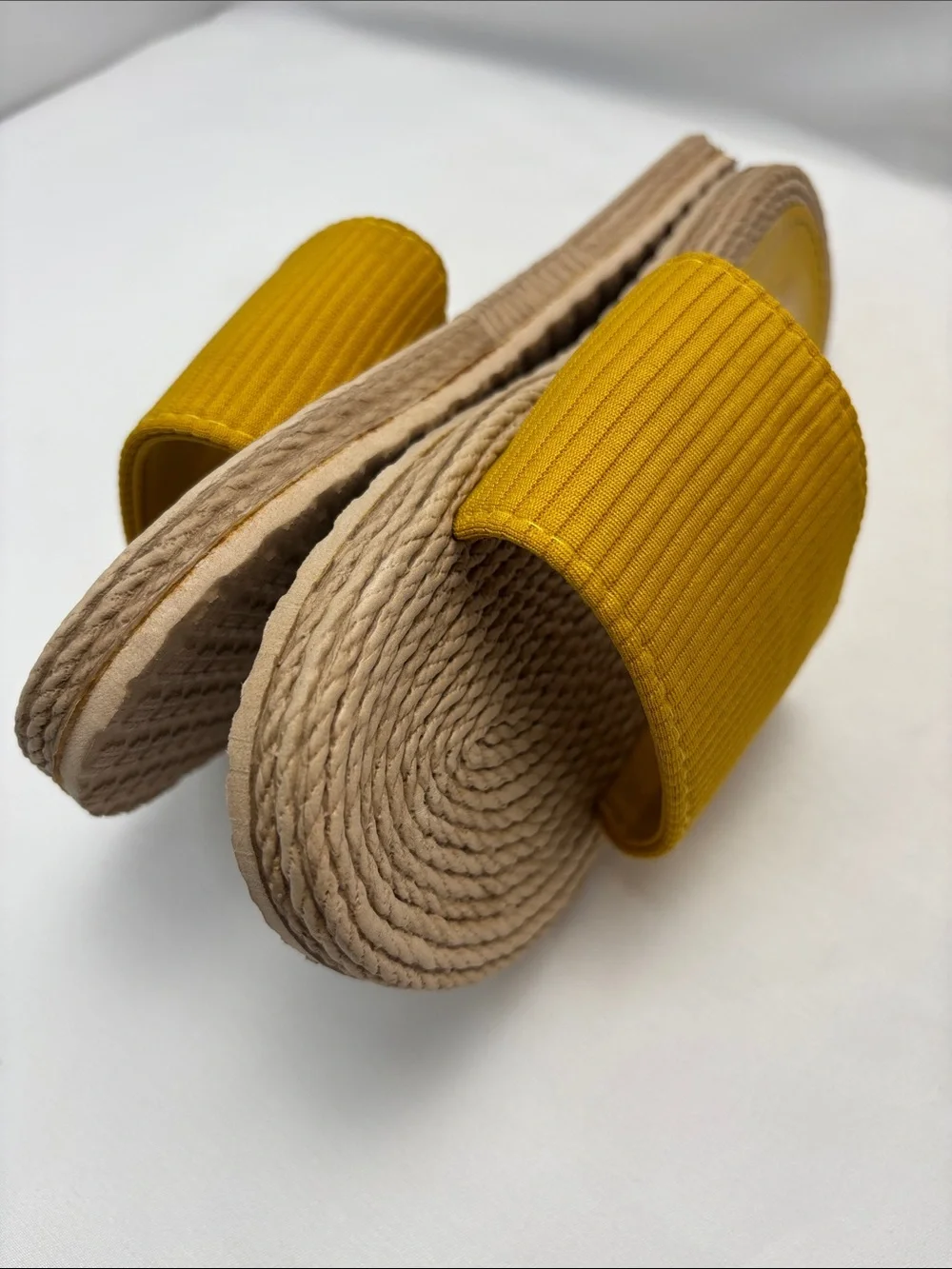 Fashion Women’s 7 Mustard Yellow Slide Sandals - Casual‎ Summer Slip-Ons